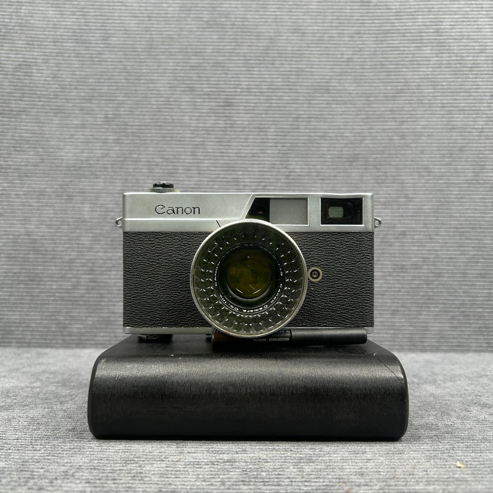 Vintage Canon Canonet 35mm Rangefinder Film Camera w/ Leather Case Japan Untest